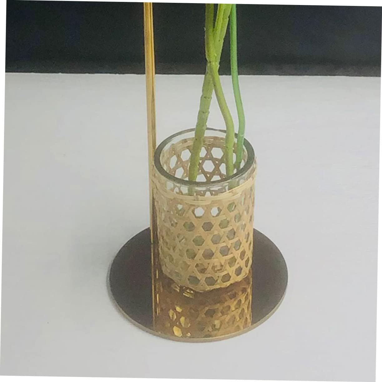 Ciieeo Handwoven Bamboo Cup Sleeves Set of 6 Heat Resistant Wicker Mug Covers with Non-Slip Grip Protective Cup Sleeves for Home Kitchen and Bathroom 2.55X2.16X2.16 Inch