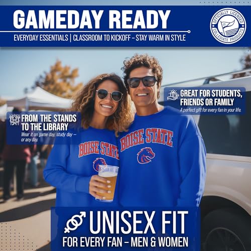 Image of NCAA College Sweatshirt Fleece Crewneck Pullover for Men and Women | Officially licensed NCAA college gameday crewneck pullover - 9 oz fleece lined sweatshirt with arch and logo design