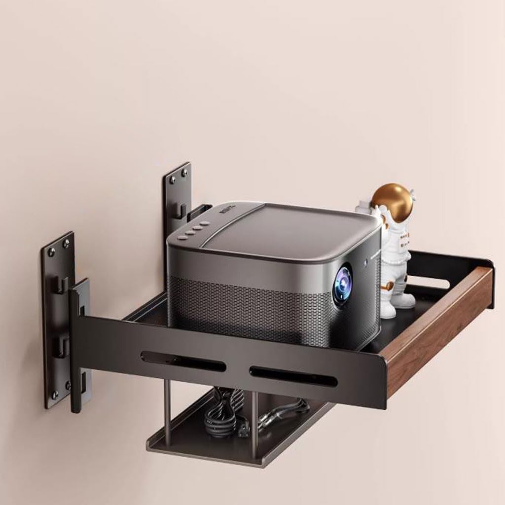 Supporto multimediale da Parete in Metallo, Supporto Galleggiante per mensola, Supporto per AV, Accessori TV, Router WiFi, decoder, decoder Via Cavo, Lettore Dvd, Console di Gioco o Altri pi