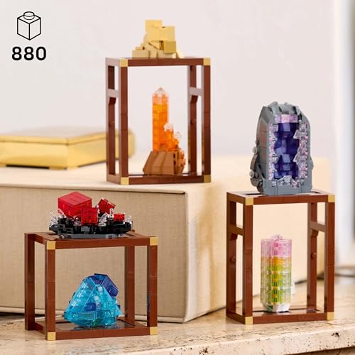 Image of LEGO Ideas Mineral Collection, Crystal Display Shelves, Living Room Decor 21362 - Building Blocks Set for Adults -Age 18+