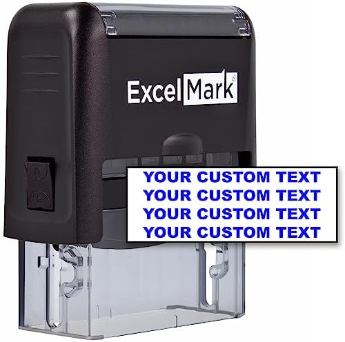 Self Inking Rubber Stamp with up to 4 Lines of Custom Text (Medium)