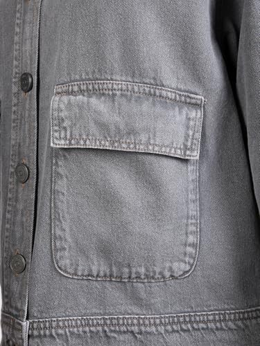 Image of Urbano Fashion Women's Relaxed Fit Full Sleeve Utility Denim Jacket