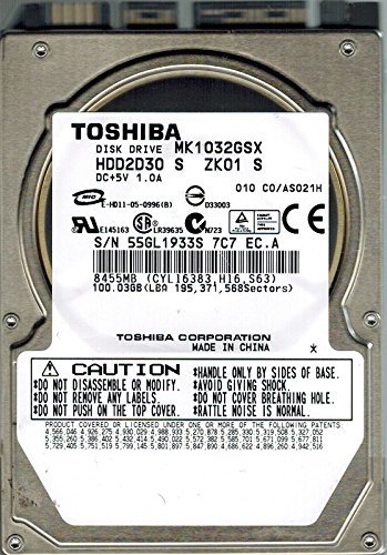Toshiba mk1032gsx 100?GB hdd2d30?S zk01?S中国 Amazon | Toshiba MK1032GSX 100GB HDD2D30 S ZK01 S CHINA