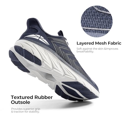 Image of ALLSWIFIT Mens Slip On Walking Shoes Running Sneakers | Comfortable, Tennis, Breathable, Non Slip, Cushion, Lightweight, Athletic, Gym, Workout, Cross Training, Fashion