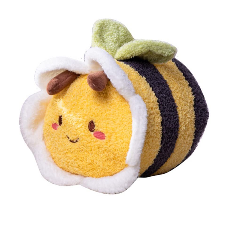 12 Inch Cute Super Soft Bee Plush Doll Toy，Honeybee Hugging Pillows Plush Doll ，for Kids Boys Girls Gift (Yellow)