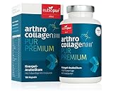 eubiopur ArthroCollagen Typ 2 Pur Premium VEGAN | 180 vegane hochdosierte Knorpelaufbau Kapseln | Monatsvorrat | aktiviert Kollagen Typ 2 Produktion | Arthrose Therapie | Knorpel-Anabolikum aus DE