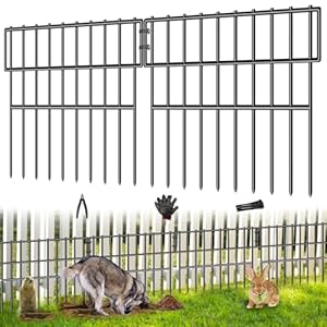 39.5ft(L) X 13in(H) Animal Barrier Fence, 28 Panels No Dig Fence for Dogs, 1.52IN Gap Anti Digging Dog Barrier, Rustproof Metal Garden Edging Border Defense for Outdoor, Yard, Lawn