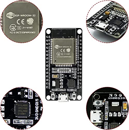 REES52 ESP32 WROOM 32 Development Board WiFi + Bluetooth CP2102 Chip ...