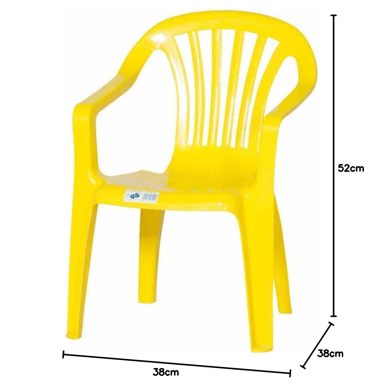 hLine Kinder Gartenstuhl Stapelsessel Sessel Stuhl für Kinder in/Out (4 Stück bunt), 868446