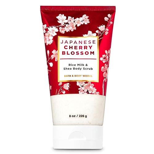 Bath and Body Works - Exfoliante corporal cremoso con flor de cerezo japonés, 6.6 onzas (flor de cerezo japonés)