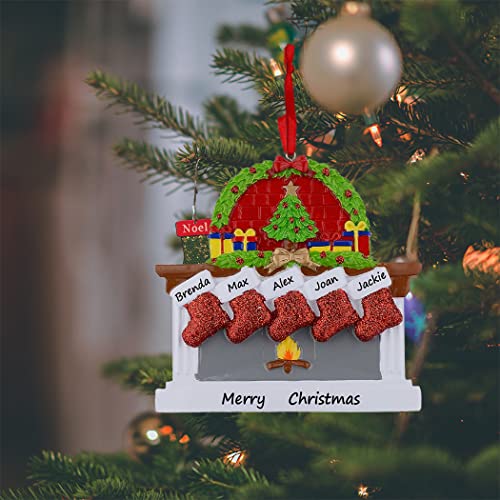 Fireplace Stockings Family Of 3 Christmas Ornaments 2022 Personalized Family Christmas Stocking Ornaments Unique Keepsake Gifts For Kids, Grandkids, Grandparents #TOP1