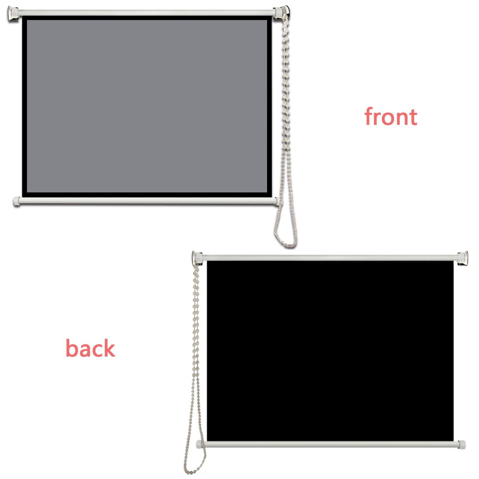 Schermi for Proiettori Portatili, Schermi for Proiettori HD da Parete/soffitto, for Proiezioni di Film, for Home Theater, Feste in Giardino E Serate Cinema.(Metal,72"(4:3))