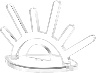 حامل خواتم شفاف من الاكريليك بـ6 قضبان سوفكويست عرض الخواتم والقلائد والاساور منظم مجوهرات لتزيين الغرف وعروض المناسبات