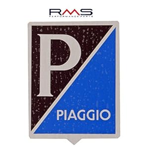 Emblème Piaggio Alt pour Vespa Sprint/VBA Vbb, etc. – Aluminium, Autocollant 34 x 47 mm