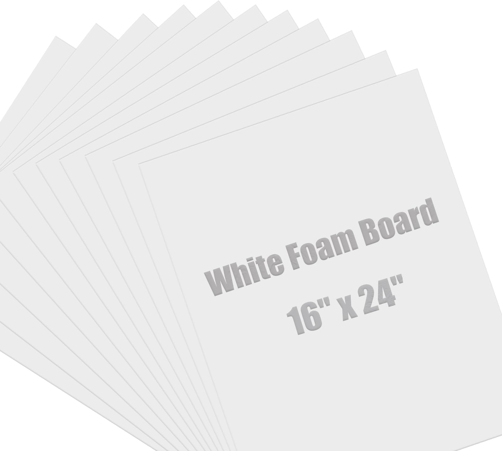 12 Pack White Foam Board with Hard Paper Outer, 16"x24"x3/16" Foam Board for Project, Acid Free Foam Core Baking Board Sign Board Poster Board for Presentation & Display, Project & Art Works