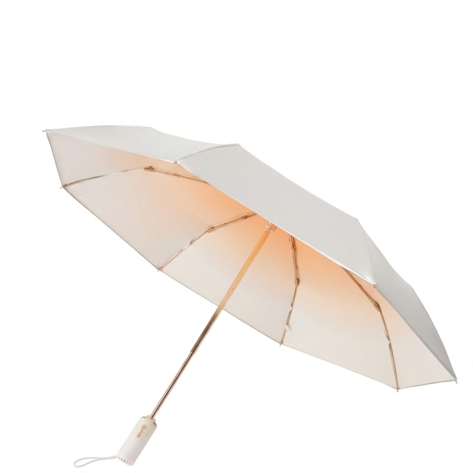 Ombrello Parasole con Ventilatore Nel Manico Anti Uva con Rivestimento Argentato Asta Lunga a Tre Pieghe con Tela in, color to 3