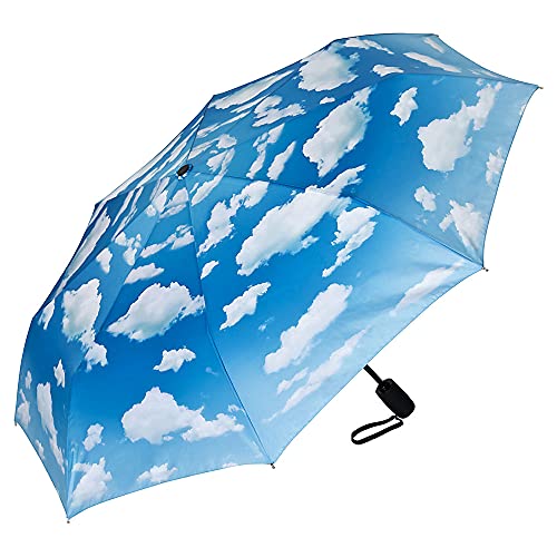 Parapluie de poche pliant VON LILIENFELD automatique résistant et stable motif ciel bavarois
