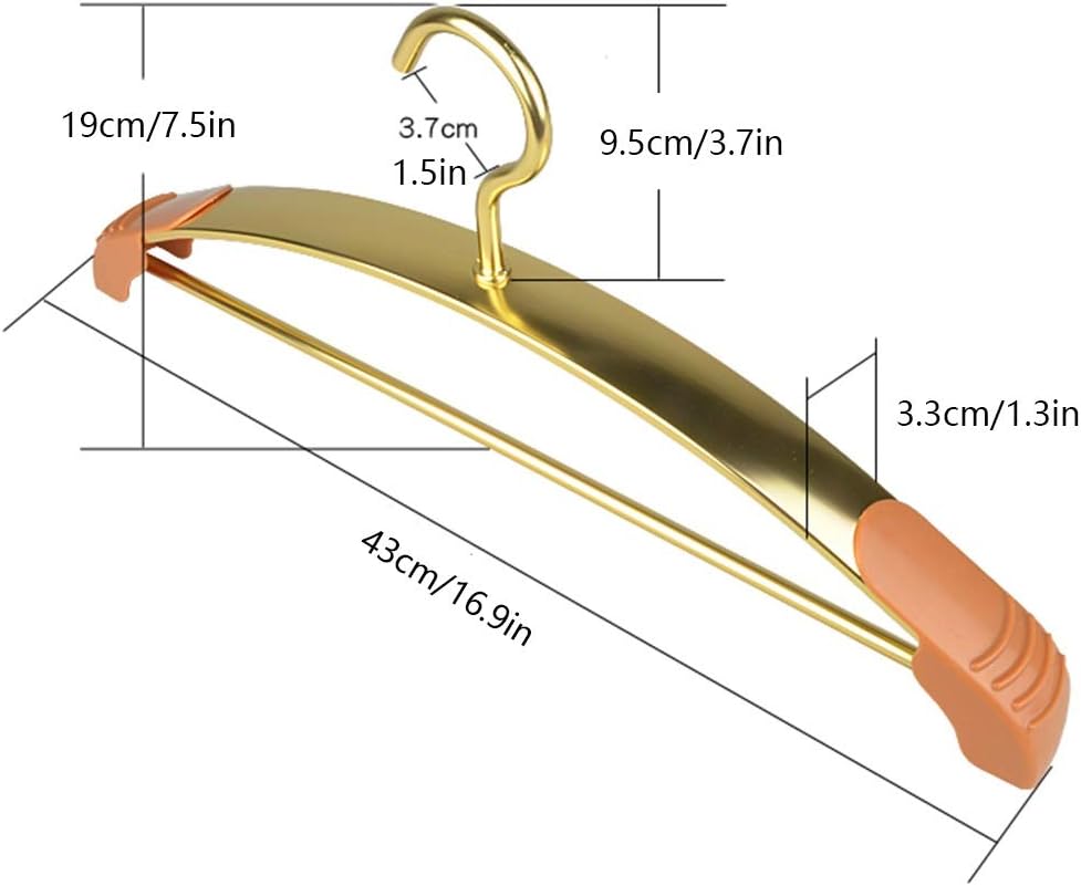Clothing Hangers Clothing Hangers Space Saving Clothes Hangers Non Slip Clothes Hangers Metal Hangers,Material Environmentally Friendly,for Coats Shirts Sweater,Gold-6 Pack