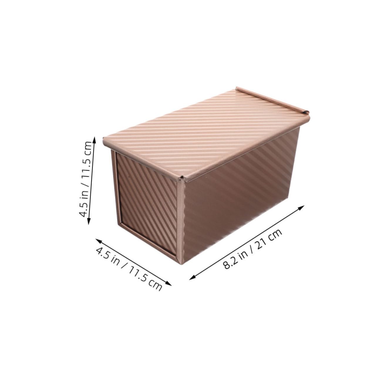 PRETYZOOM 2stücke Kohlenstoffstahl Kastenform Mit Deckel Rechteckige Toastform Brotbackform Für Einfaches Backen Und Aufbewahren