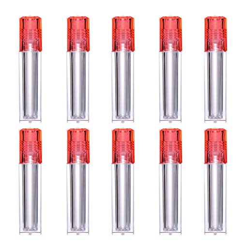 MUSISALY Refillable Lip Oil Vials with Red Cap Hydrating Bottles for Moisturizing Lips Portable Design for Gifts Smooth Application for All Skin Types