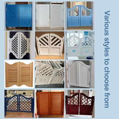 Solid Wood Saloon Door with Spring Hinges - Ideal for Kitchen, Bar, Pub Entrance, Shop Partition, Rustic Style, Durable, Easy to Install, Space-Saving Design