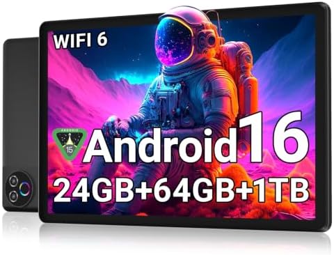 Android 16 Tablet 10 Inch, 24GB RAM 64GB ROM 1TB,HD IPS,Fast WiFi...