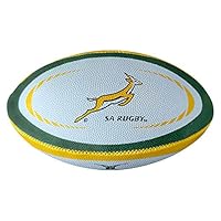 Gilbert Replica Rugbyball Südafrika, Weiß, Mini