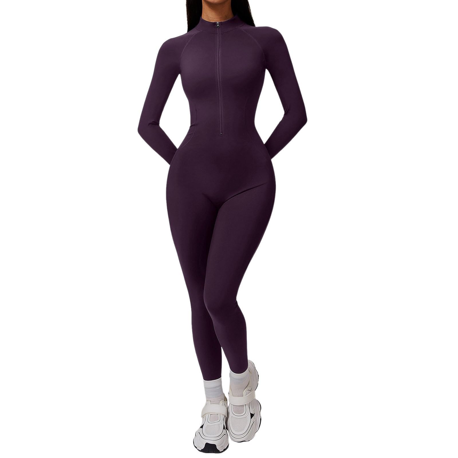 Mono de invierno para mujer con cremallera y forro polar para entrenar con frío 8