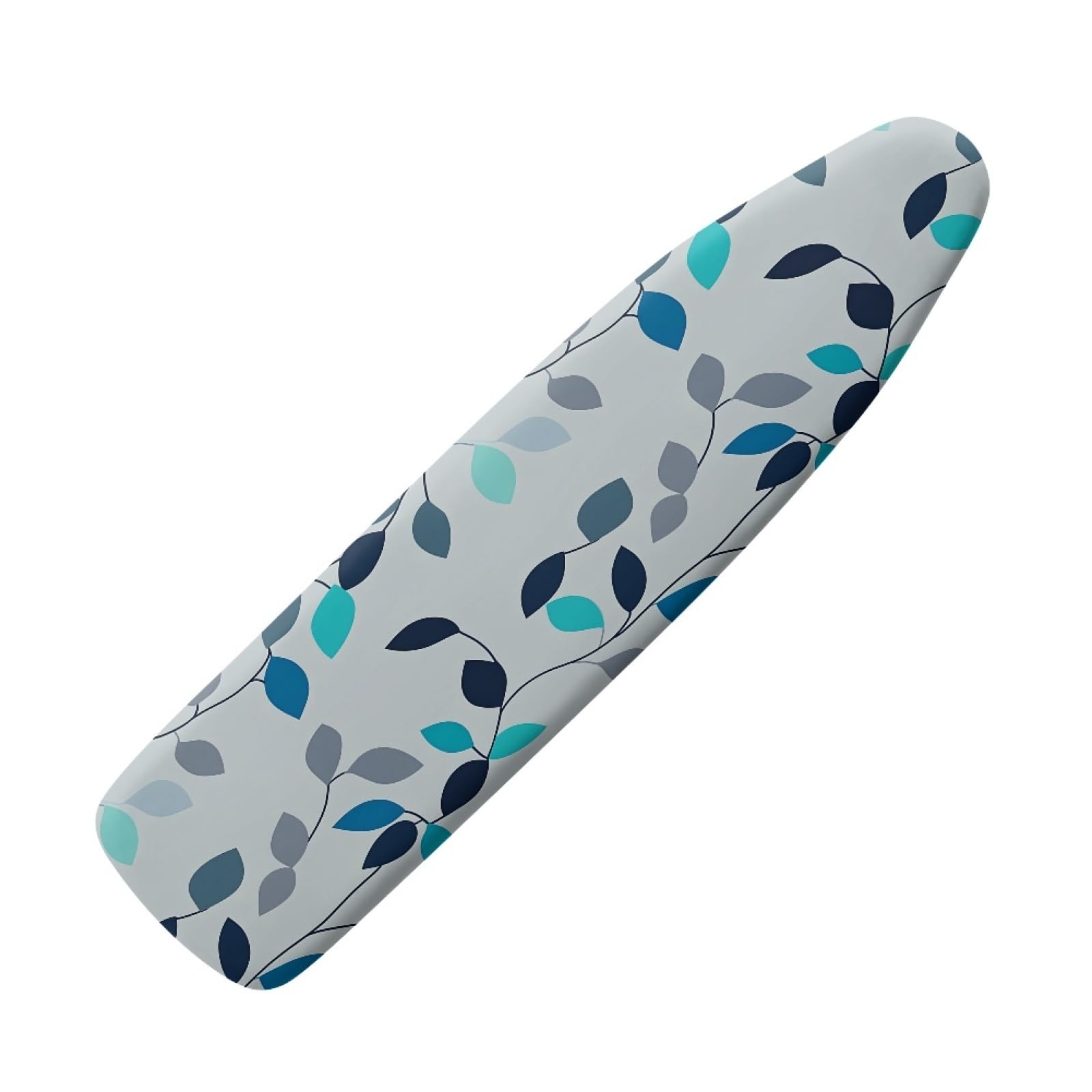 Elasticated Ironing Board Covers 110 x 35cm Green Leaves Replacement Small Ironing Board Cover with Reflective & Scorching Resistant Surface, Easy Fit,Resist Scorching,Staining