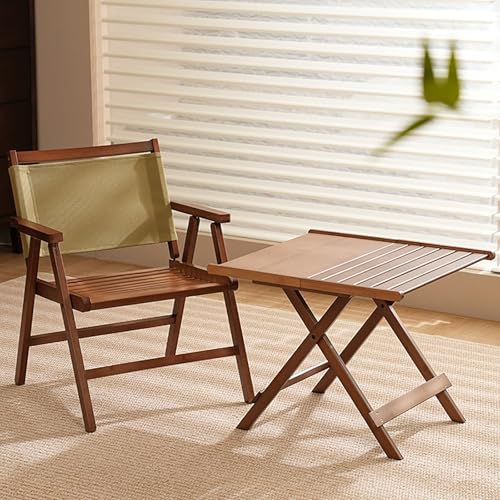 Chaise de salon empilable en bois et fauteuil d'extérieur pliable pour balcon