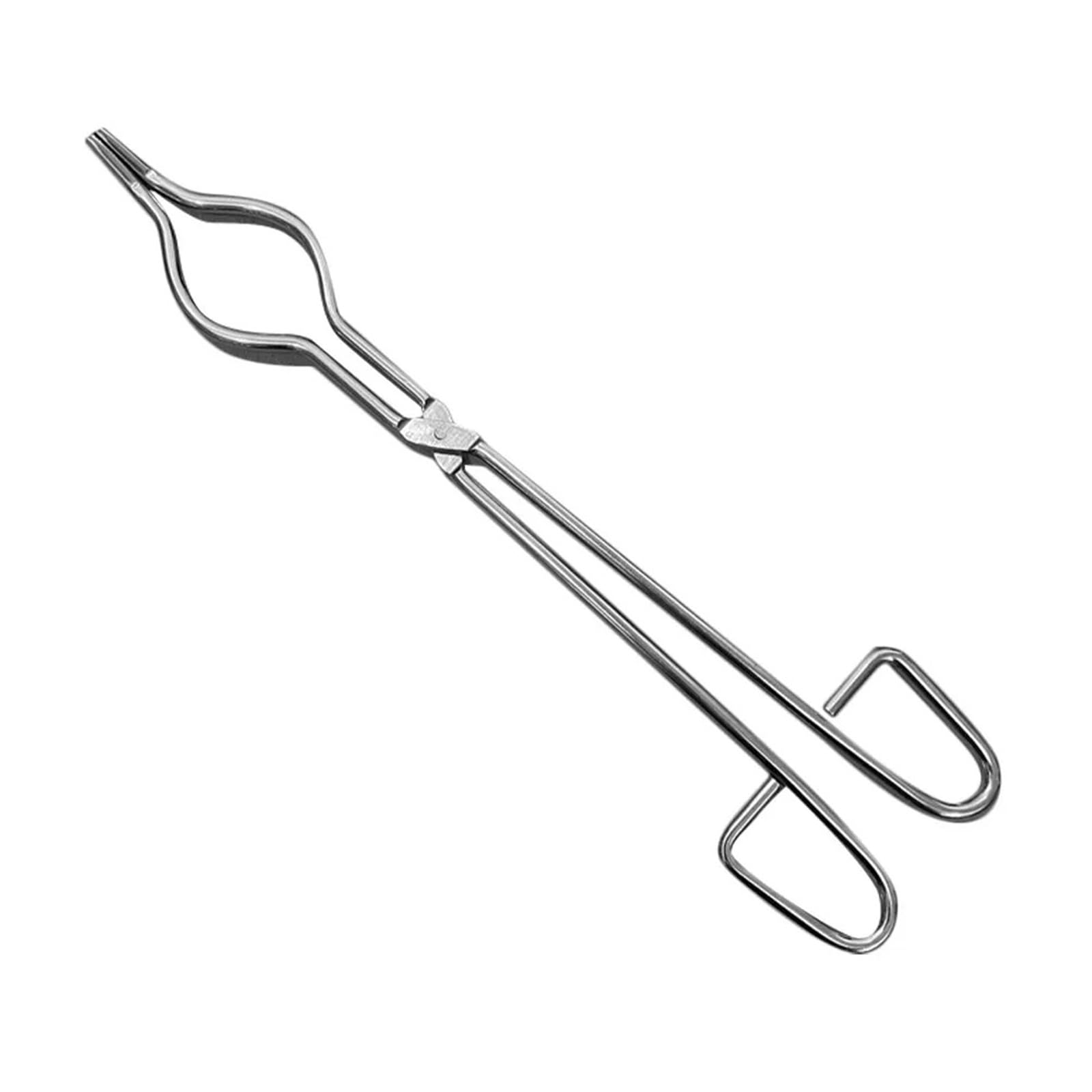 Djskldf One Color Crucible Tongs Long Crucible Tong Stainless Steel Corrosion Resistant Metal Smelting Clamp Refining Laboratory Melting Tool