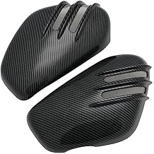 Motorcycle Left & Right Battery Side Fairing Covers Frame Cap for Triumph Bonneville Bobber 2017-2023 Bonneville Bobber Black 2018-2023 Bonneville Speedmaster 2018-2023 Carbon Fiber Design...