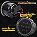 OVOTOR JK Turn Signal Lights White DRL Amber LED Front Grill Signal Parking Lights Smoke Lens Replace 2007-2017 Jeep Wrangler JK JKU