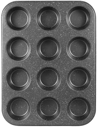 Walooza Muffin Cupcake Pan, Muffin Tins Nonstick 12, Muffin Top Pan, Cheese Cake Pan for Baking, Toast Oven Baking Supplies Non Stick Cupcake Tray