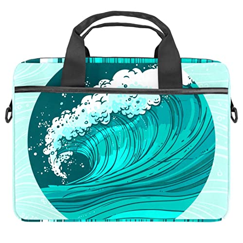 Sac ordinateur portable 13 pouces à 14.5 pouces sacoche bandoulière vagues