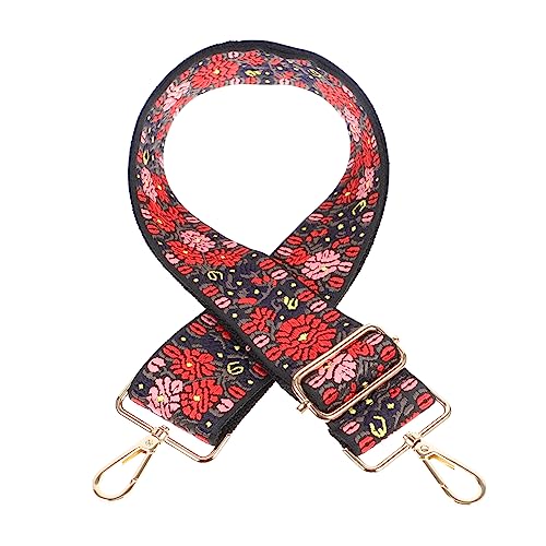 Homoyoyo Cinta monedero mujer Bolso bordado bolsa para cadáveres bandolera cartera straps cabestrillo hombro suministros para bolsas bolsa de correa de bricolaje poliéster algodón rosa