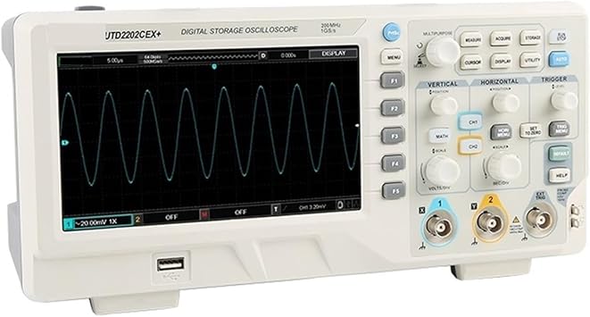 Digital Oscilloscope UTD2202CEX+ 200 MHz U+S+B Oscilloscope 2 Channels 1GS/s Sampling Rate Osiloscope 7 Inch Color DisplayA.U