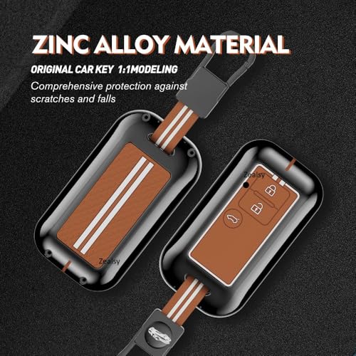 Image of Premium Waterproof Metal Key Cover Compatible with Suzuki Swift Dzire 2025 , Baleno, Ertiga 3 Push Button Smart Remote Key