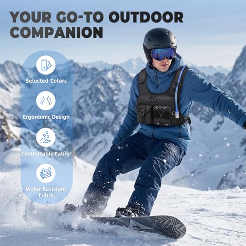 Image of Criuage USA Patent Running Hydration Vest Backpack, Lightweight Chest Pack with 2.0L Water Bladder Bag Daypack for Hiking Running Cycling Race Marathon for Women Men