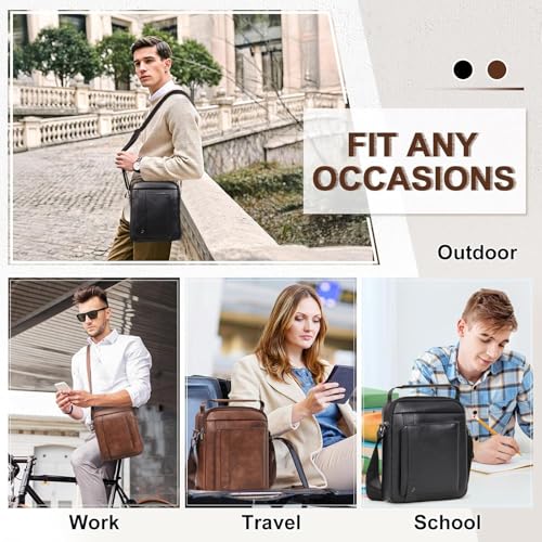 PU Leather Crossbody Shoulder Messenger Bag, Multiple Compartments2