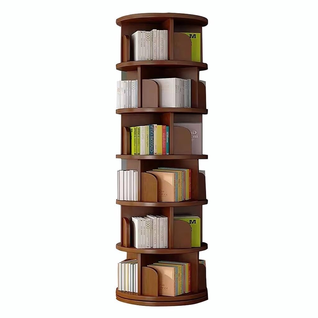 Revolving Bookshelf 2/3/4/5/6-Tier Revolving Book Shelf Tall Book Case Book Shelves Floor Standing Book Storage Rack For Bedroom Living Room Study Office(40 * 190cm)