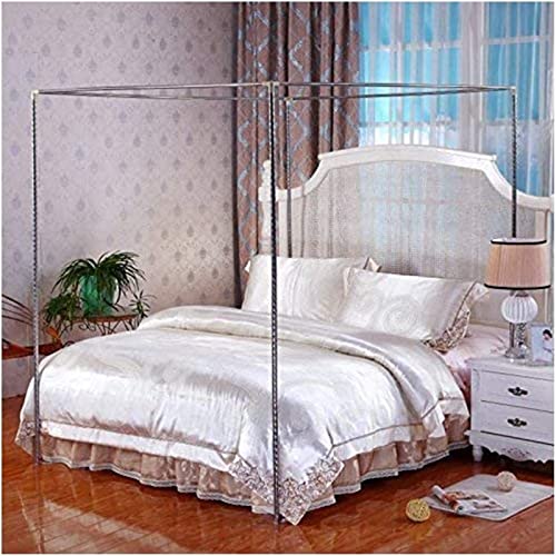 Soporte de cama para mosquitera de 4 esquinas en acero inoxidable resistente 2
