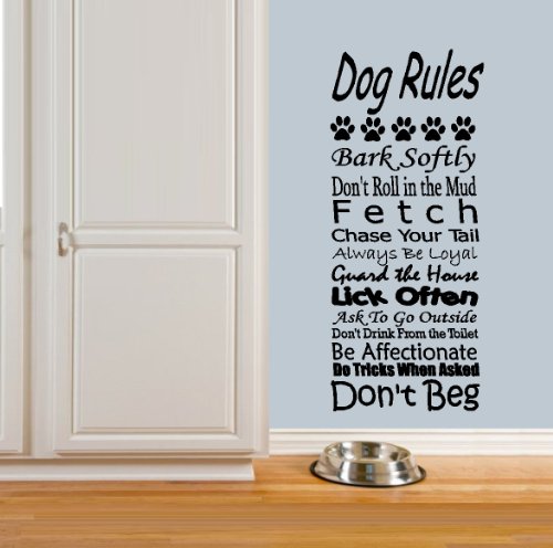 BestPricedDecals Dog Rules ~ Wall Decal, Home Decor 12