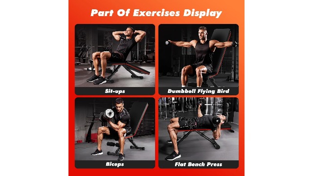 Amazon.com : Sweetcrispy Adjustable Weight Bench for Home Gym