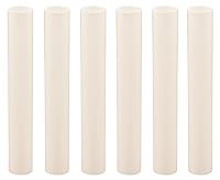 Vista 6 de Creative Hobbies Fundas de plástico para velas de 1.75 pulgadas de alto, color crema, fundas para candelabros, fundas para candelabros E12, juego