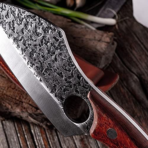 Meat cleaver, Forged Stainless Steel Kitchen Knives slicing knife field carry forged meat cleaver small machete multi-purpose knife Cleaver Knife,BY KKZY (Color : Style b)