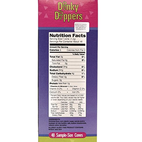Dinky Dippers Miniature Ice Cream Cones Mini Child-Size 48ct, 1.95 Ounce