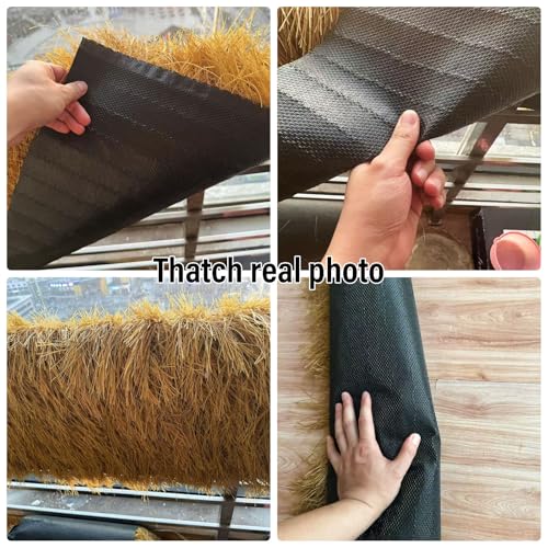 ZHWFDC Thatch Roll, Synthetisches Thatch Gras Dach, mexikanische Tiki Bar Gras Dekorationen, feuerfeste künstliche Stroh Roll Garten Zaun Innenhof, kommerzielle Kunst DIY Handwerk.(Size:0.5 * 1m)