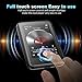 MP3 Player with Bluetooth, Full Touch Screen Music Player with Speaker and Micro SD Card Slot, 64GB Audio Player, FM Radio, Voice Recorder, Earphones, Expandable Up to 256GB, Ideal for Kids and Sports