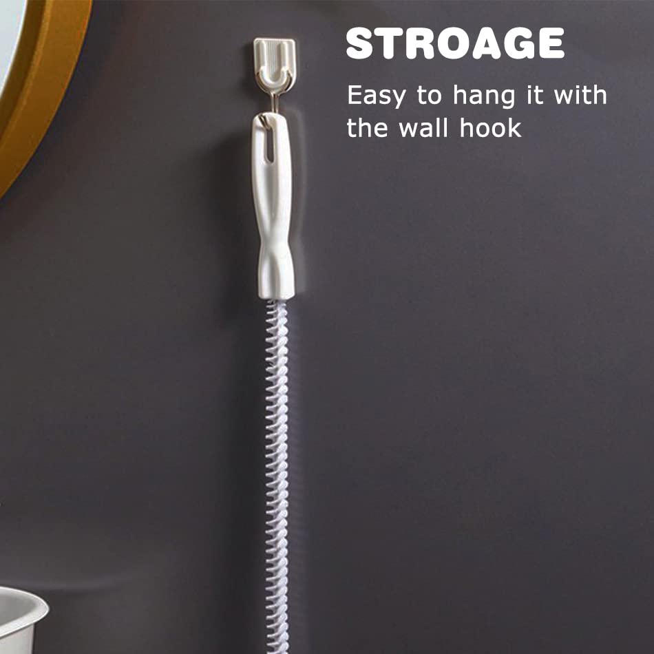 Kit Pulizia Scarichi Lavandino - 3 Spazzole Flessibili 45cm Con 2 Ganci, Per Sbloccare Tubature E Eliminare Ostruzioni - Foto 8